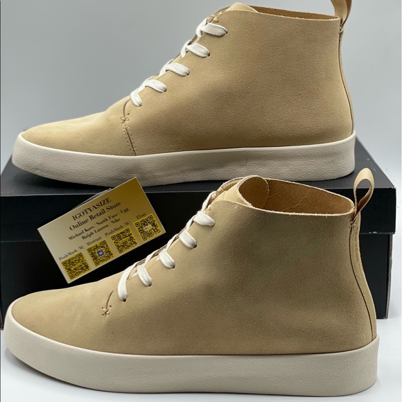 Rag & Bone RB Slim Mid Beige Suede Sneaker - Picture 10 of 12